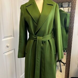 Zara Green Belted Coat